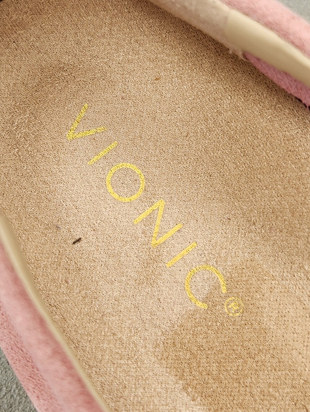 Vionic Penny Loafers 9 Pale Pink Suede Uptown Perforated Comfort Preppy New $145 - Picture 15 of 16